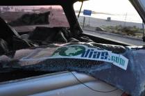 Depois de alguns poucos minutos na praia, a desagradável surpresa, ao reencontrar a Fiona com os vidros arrombados, em Totoralillo, na região de La Serena, no Chile